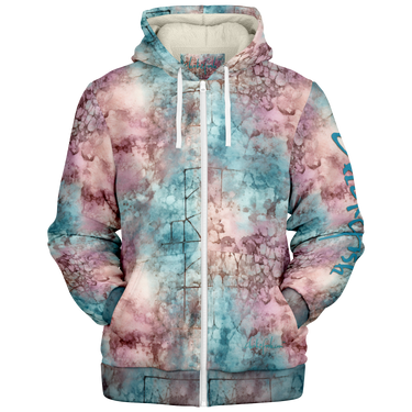 Chokefish™ Microfleece Zip-Up Hoodie Acid-Wash Colors-005